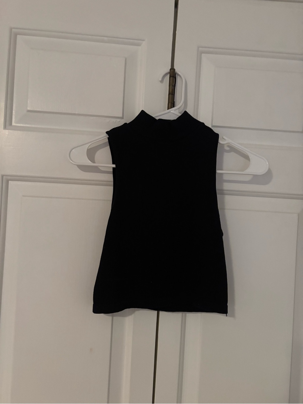Zara black ribbed top